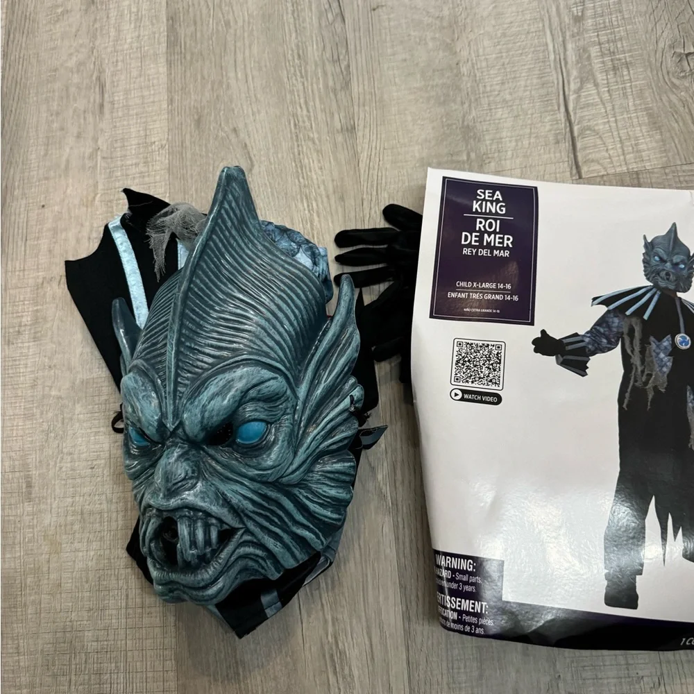 Mystical Blue and Black Alien Costume for Kids